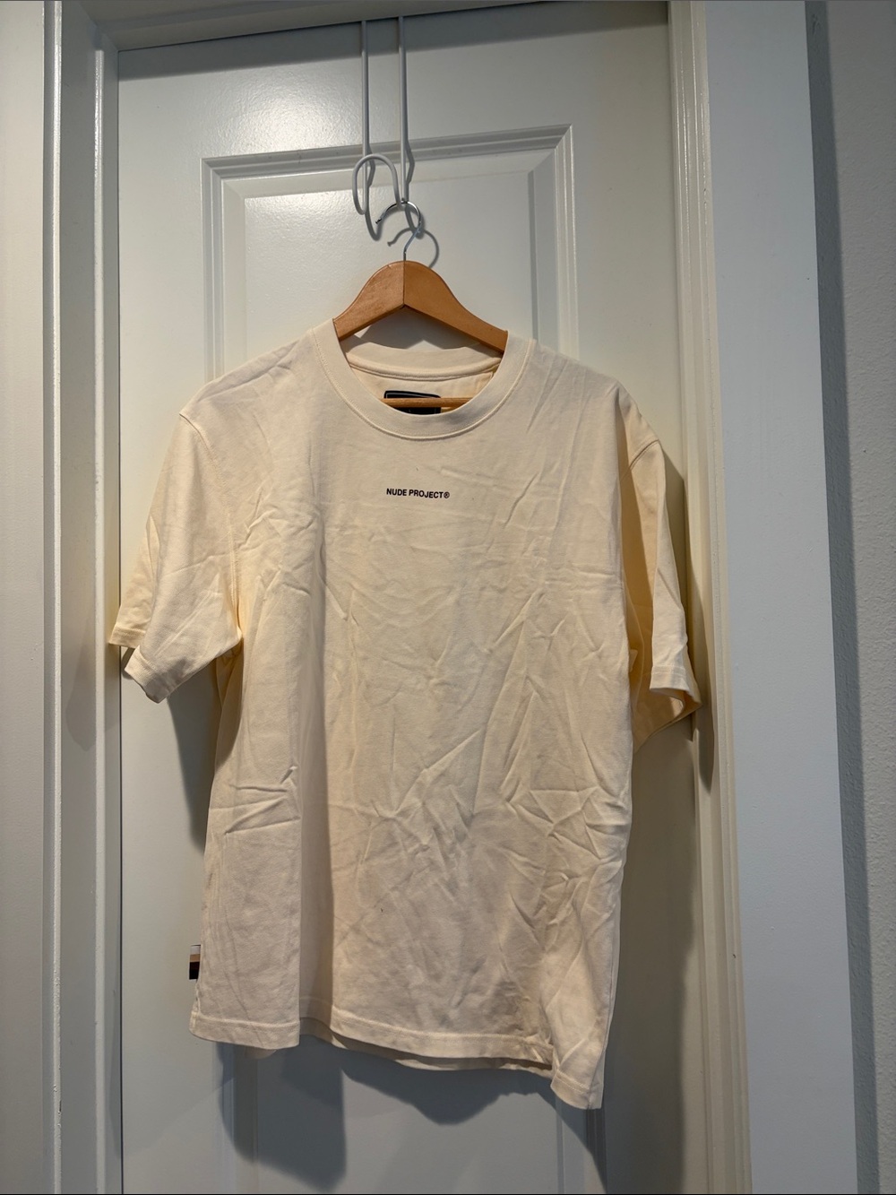Men's Cream Short Sleeve Logo Tee